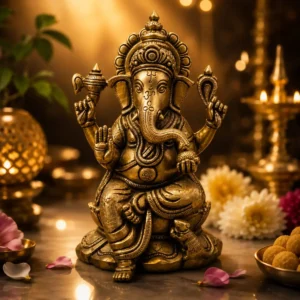 Shree Siddhivinayak Premium Brass Ganesha Idol