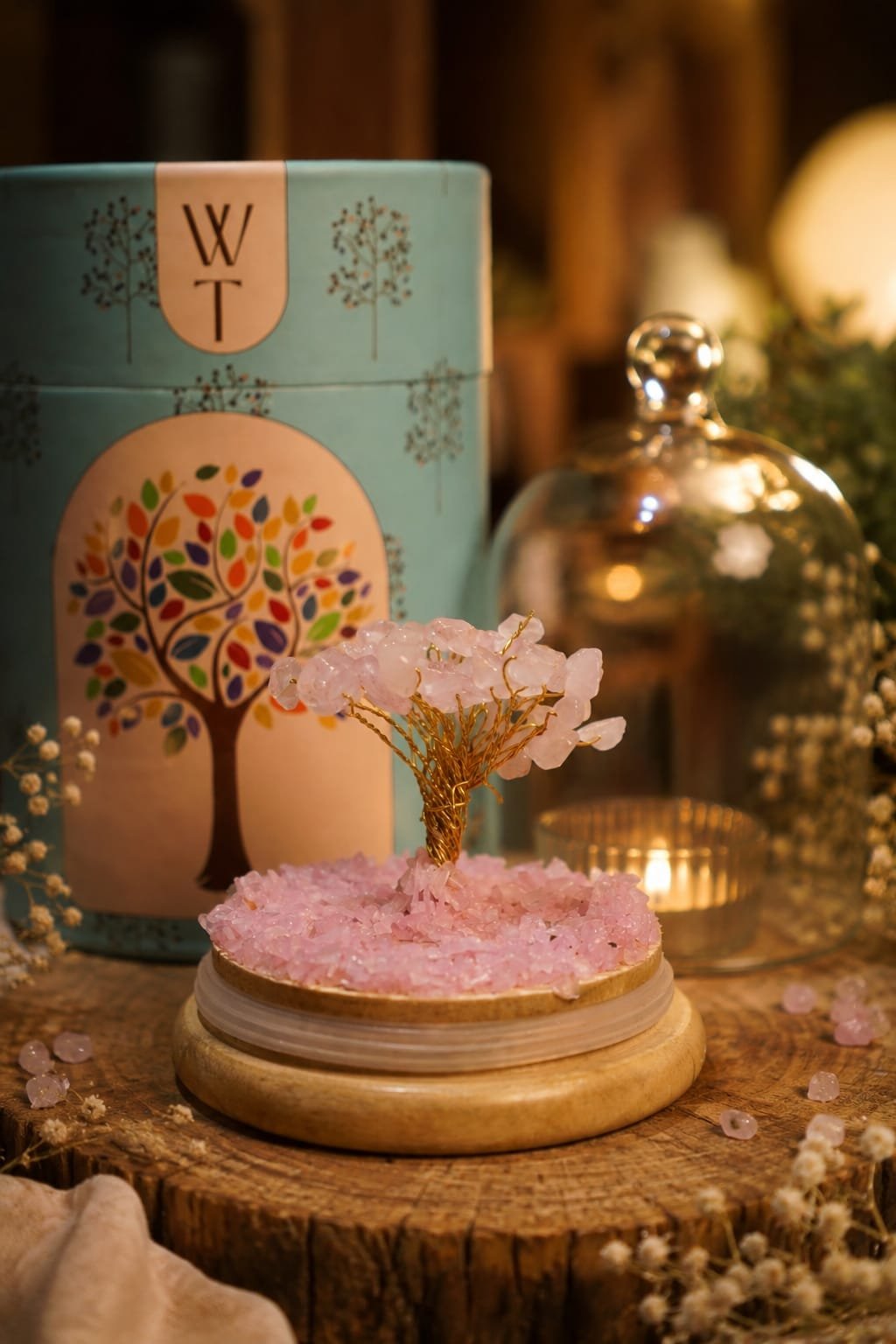 Rose Quartz Crystal Tree