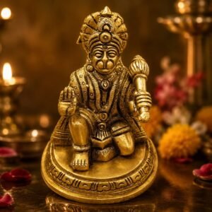 Shri Veer Hanuman Divine Blessings Brass Idol